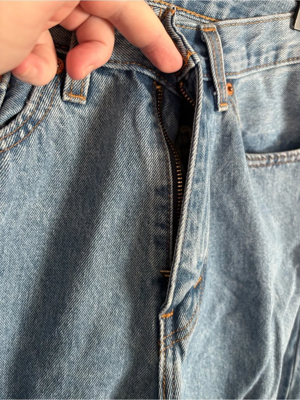 Levis 505 Jeans Mens 32W 29L Denim Straight Leg Regular Fit Stretch Zip Fly